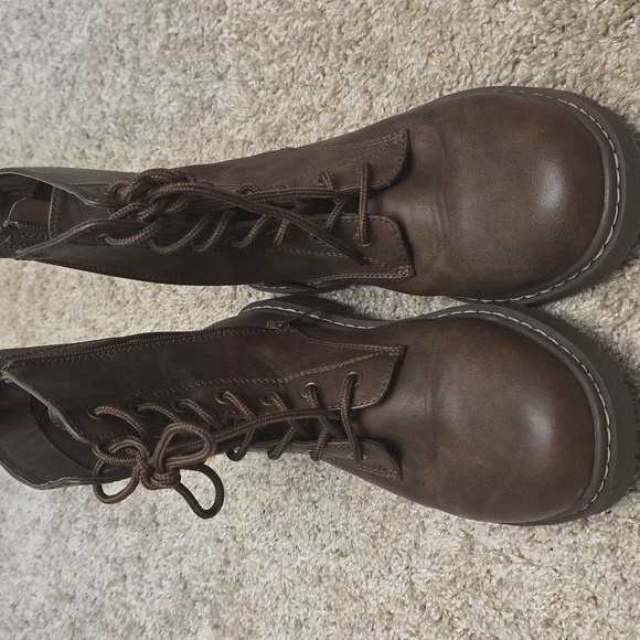 Torrid Brown Combat & Moto Boots - Picture 4 of 7